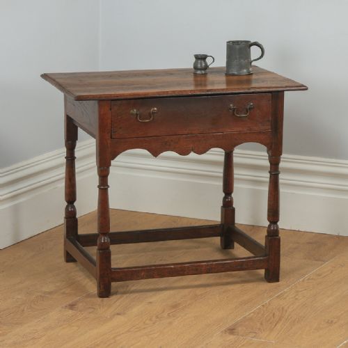 Antique English 18th Century Georgian Oak Occasional Side Hall Writing Table (Circa 1740)