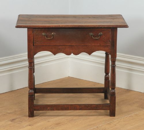 fig 2. Antique English 18th Century Georgian Oak Occasional Side Hall Writing Table (Circa 1740)