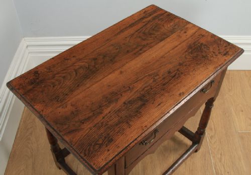 fig 3. Antique English 18th Century Georgian Oak Occasional Side Hall Writing Table (Circa 1740)