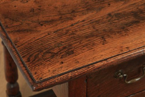 fig 4. Antique English 18th Century Georgian Oak Occasional Side Hall Writing Table (Circa 1740)