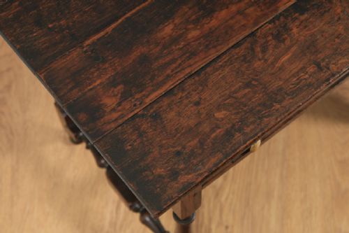 fig 4. Antique English Georgian 18th Century Style Oak Occasional Side Hall Writing Table (Circa 1860)
