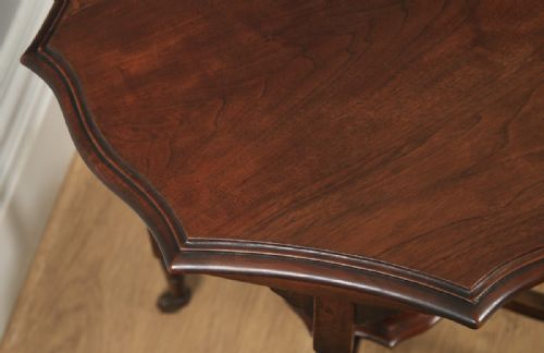 fig 4. Antique English Edwardian Mahogany Octagonal Occasional Side Lamp Hall Table (Circa 1910)