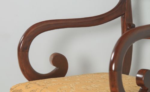 fig 6. Antique English Georgian Mahogany Library Bar Back Desk Office Dining Armchair Carver (Circa 1825)