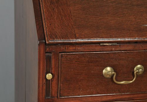 fig 3. Antique English 18th Century Georgian Oak Bureau (Circa 1780)