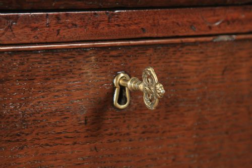 fig 5. Antique English 18th Century Georgian Oak Bureau (Circa 1780)