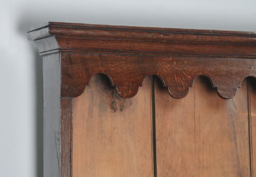 fig 3. Antique English 19th Century Georgian Oak Shropshire Joined Low Dresser Base & Rack Sideboard (Circa 1800)