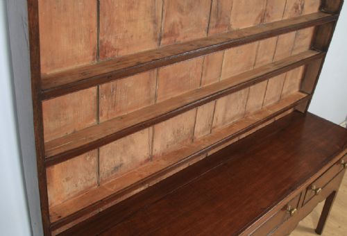 fig 5. Antique English 19th Century Georgian Oak Shropshire Joined Low Dresser Base & Rack Sideboard (Circa 1800)