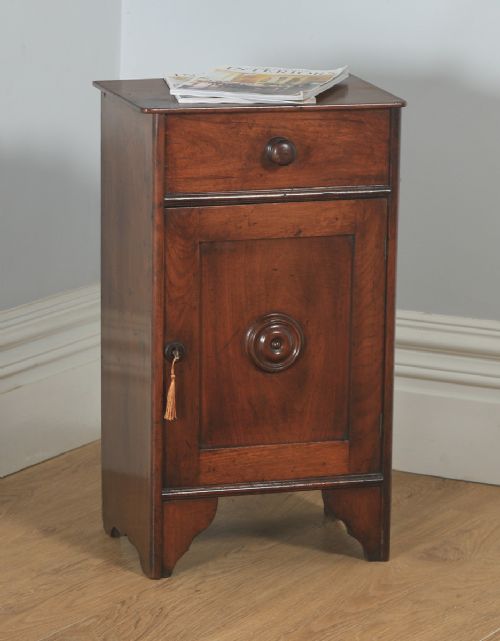 Antique French 3rd Republic Breton Walnut Bedside Cupboard (Circa 1890)