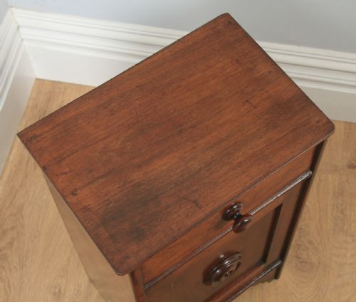 fig 3. Antique French 3rd Republic Breton Walnut Bedside Cupboard (Circa 1890)
