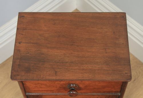 fig 5. Antique French 3rd Republic Breton Walnut Bedside Cupboard (Circa 1890)