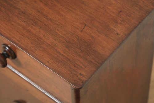 fig 6. Antique French 3rd Republic Breton Walnut Bedside Cupboard (Circa 1890)