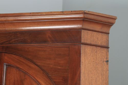 fig 3. Antique English Georgian Mahogany Floor Standing Double Corner Cupboard (Circa 1800)