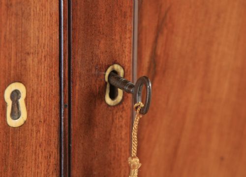 fig 4. Antique English Georgian Mahogany Floor Standing Double Corner Cupboard (Circa 1800)