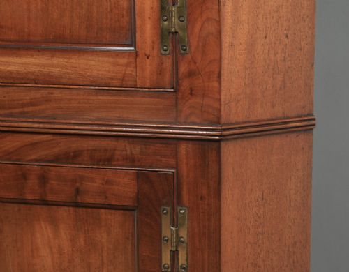 fig 5. Antique English Georgian Mahogany Floor Standing Double Corner Cupboard (Circa 1800)
