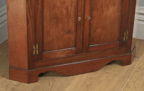fig 6. Antique English Georgian Mahogany Floor Standing Double Corner Cupboard (Circa 1800)
