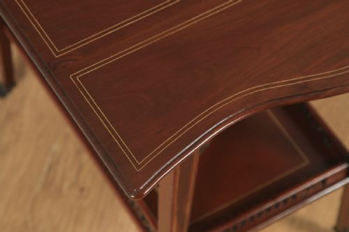 fig 6. Antique English Edwardian Mahogany Folding Drop Leaf Occasional Side Table (Circa 1910)