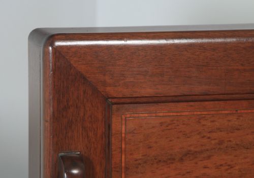 fig 3. Antique English Victorian Mahogany Folding Campaign Writing Table (Circa 1890)