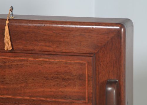 fig 4. Antique English Victorian Mahogany Folding Campaign Writing Table (Circa 1890)