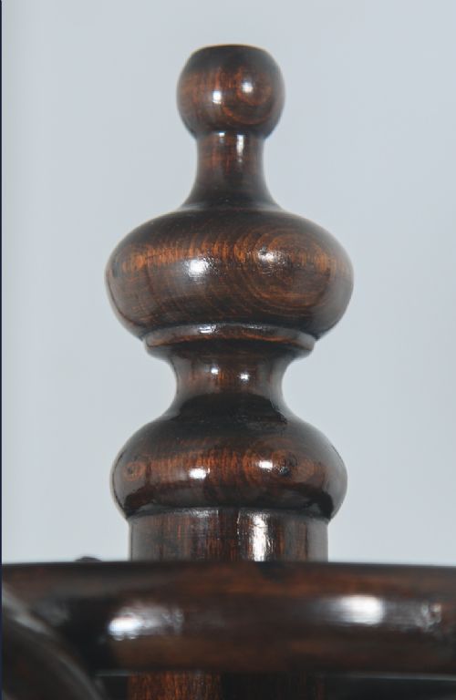 fig 4. Antique English Edwardian Bentwood Coat, Hat, Stick & Umbrella Demi Lune Hallstand (Circa 1910)