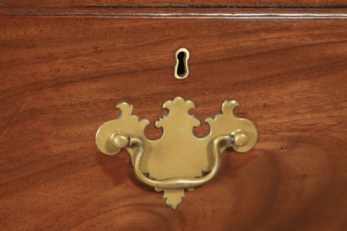 fig 7. Antique English Georgian Figured Mahogany Linen Press Wardrobe (Circa 1790)