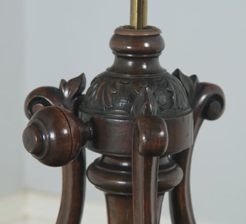 fig 2. Antique English Victorian Rococo Mahogany & Brass Adjustable Music & Book Stand (Circa 1860)
