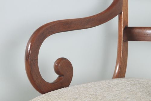 fig 6. Antique English Georgian Mahogany Library Bar Back Desk Office Dining Armchair Carver (Circa 1830)