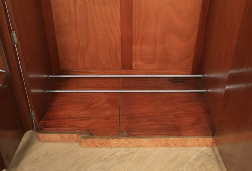 fig 4. Antique English Art Deco Burr Walnut Six Piece Bedroom Suite by M. P. Davis Furniture of London (Circa 1930)