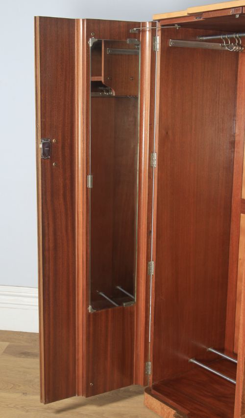 fig 5. Antique English Art Deco Burr Walnut Six Piece Bedroom Suite by M. P. Davis Furniture of London (Circa 1930)