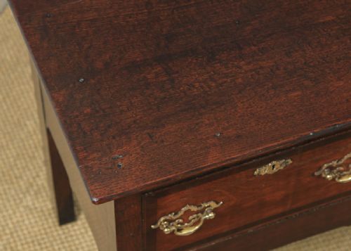fig 4. Antique English 18th Century Georgian Oak Four Drawer Dresser Base Sideboard (Circa 1780)