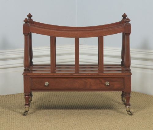 fig 2. Antique English Georgian Regency Mahogany Canterbury Magazine Rack Tidy (Circa 1830)