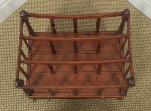 fig 5. Antique English Georgian Regency Mahogany Canterbury Magazine Rack Tidy (Circa 1830)