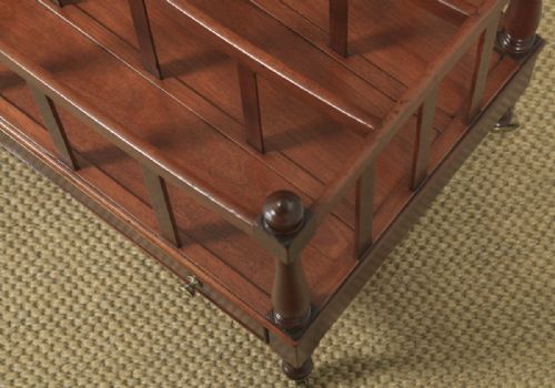 fig 6. Antique English Georgian Regency Mahogany Canterbury Magazine Rack Tidy (Circa 1830)