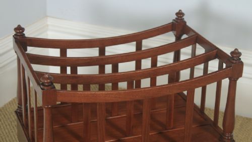 fig 7. Antique English Georgian Regency Mahogany Canterbury Magazine Rack Tidy (Circa 1830)