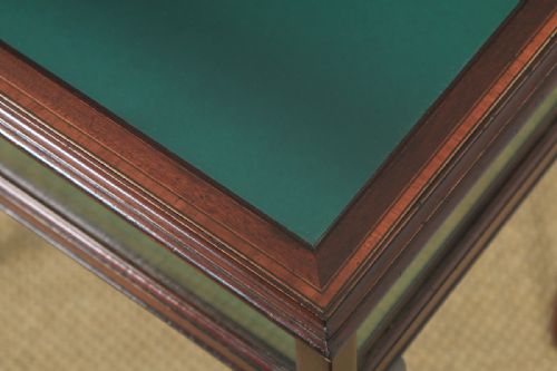 fig 5. Antique Edwardian Queen Anne Style Mahogany Inlaid Glass Bijouterie Display Cabinet Table (Circa 1910)