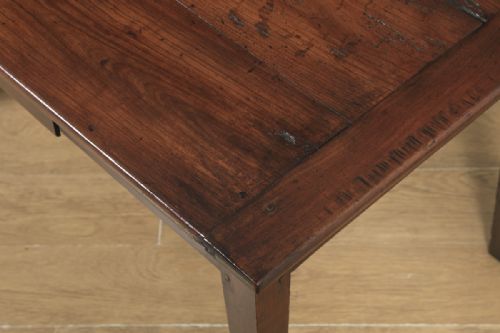 fig 6. Antique French Cherry Wood Six Seat 4ft 5” Refectory Kitchen Farmhouse Table (Circa 1850)