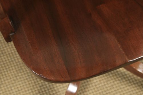 fig 8. Antique English Edwardian Solid Walnut Revolving Office Desk Arm Chair (Circa 1910)