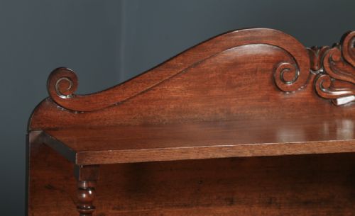 fig 5. Antique English William IV Flame Mahogany Two Door Chiffonier Sideboard Cabinet (Circa 1835)
