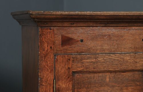fig 2. Antique Welsh Georgian Oak Cwpwrdd Bara Caws Or Bread Cheese Food Inlaid Kitchen Housekeepers Cupboard (Circa 1810)
