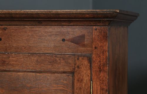 fig 3. Antique Welsh Georgian Oak Cwpwrdd Bara Caws Or Bread Cheese Food Inlaid Kitchen Housekeepers Cupboard (Circa 1810)