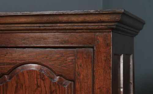 fig 3. Antique English 18th Century Georgian Oak Hanging Livery Press Housekeepers Cupboard Wardrobe (Circa 1750)
