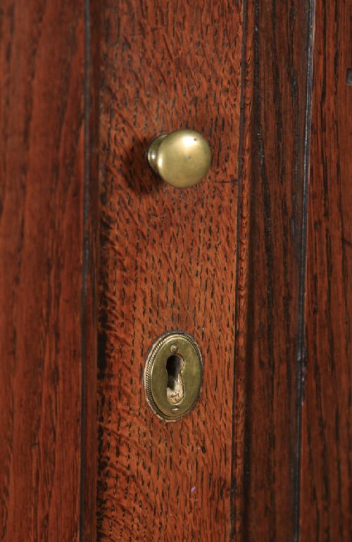 fig 4. Antique English 18th Century Georgian Oak Hanging Livery Press Housekeepers Cupboard Wardrobe (Circa 1750)