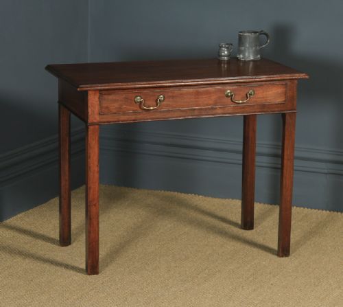 Antique English Georgian Mahogany Occasional Hall Writing Lowboy Side Table (Circa 1800)