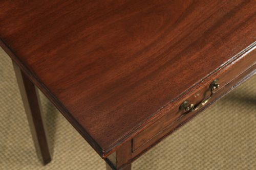 fig 4. Antique English Georgian Mahogany Occasional Hall Writing Lowboy Side Table (Circa 1800)