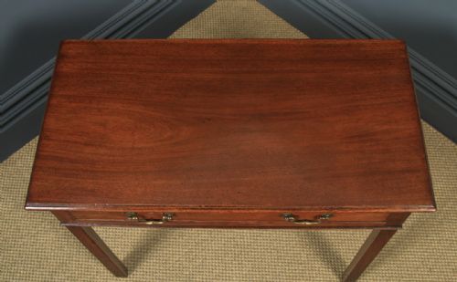 fig 5. Antique English Georgian Mahogany Occasional Hall Writing Lowboy Side Table (Circa 1800)