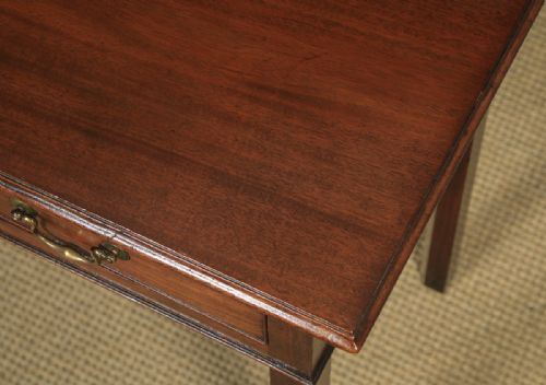 fig 6. Antique English Georgian Mahogany Occasional Hall Writing Lowboy Side Table (Circa 1800)