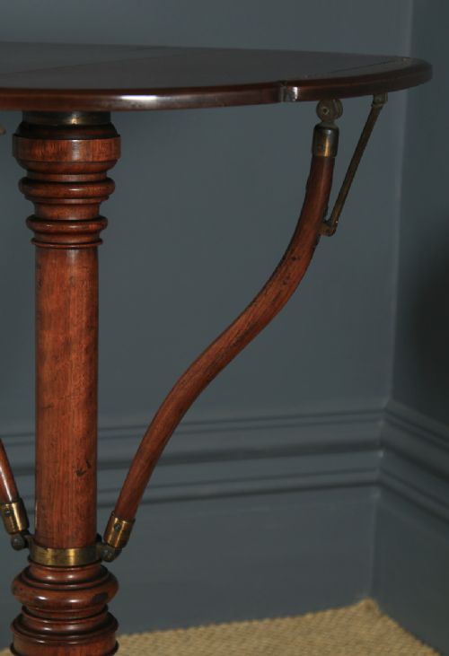 fig 6. Antique English Victorian Mahogany Adjustable Duet Music & Book Stand Tripod Side Table By Swann & Millican (Circa 1860)