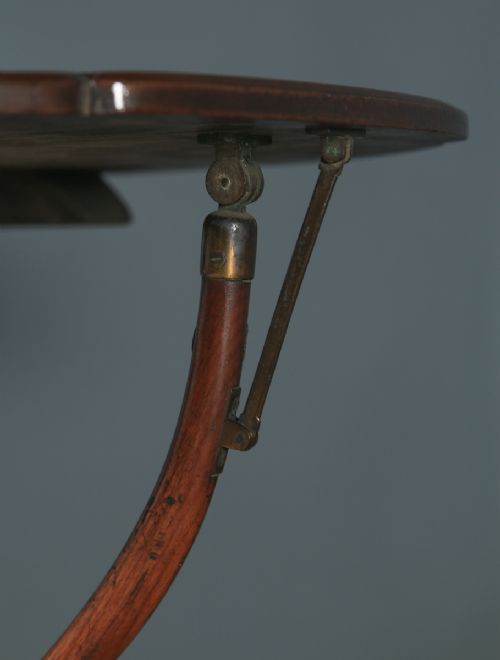fig 7. Antique English Victorian Mahogany Adjustable Duet Music & Book Stand Tripod Side Table By Swann & Millican (Circa 1860)