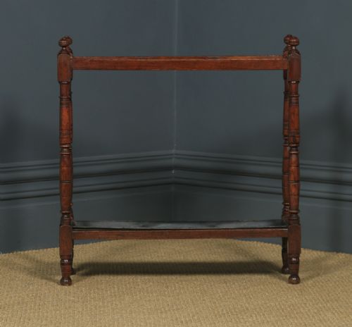 fig 2. Antique English Victorian Oak Stick & Umbrella Hall Stand (Circa 1900)