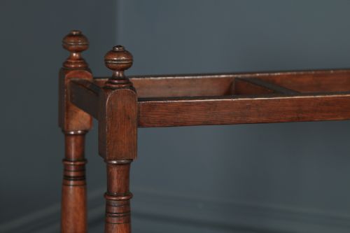 fig 4. Antique English Victorian Oak Stick & Umbrella Hall Stand (Circa 1900)