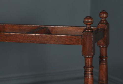 fig 5. Antique English Victorian Oak Stick & Umbrella Hall Stand (Circa 1900)